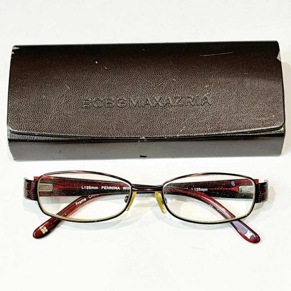 BCBGMAXAZRIA pennina wine maroon red L125mm glasses frames